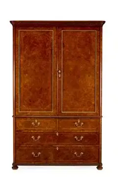‡ A VICTORIAN GILT BRONZE-MOUNTED FIGURED WALNUT AND TULIPWOOD-INLAID