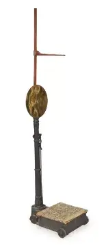 A SET OF LATE VICTORIAN SALTERS 'STADIOMETER' TYPE SCALE, LAST HALF