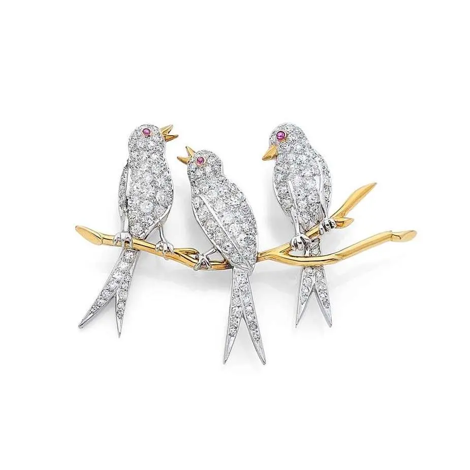 ‘BIRDS ON A BRANCH’ BROOCH