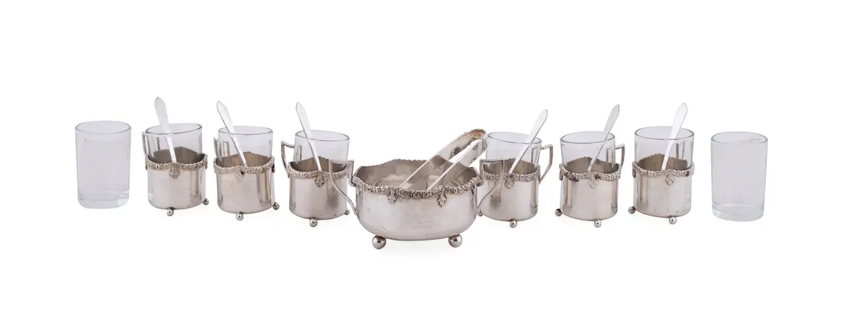 22PC Persian (Iranian) .875 Silver Tea Set