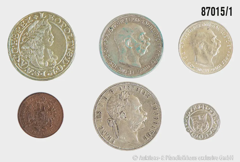 Österreich Ungarn Konvolut, 1x Denar 1543 Ferdinant I, Silber, 0,51