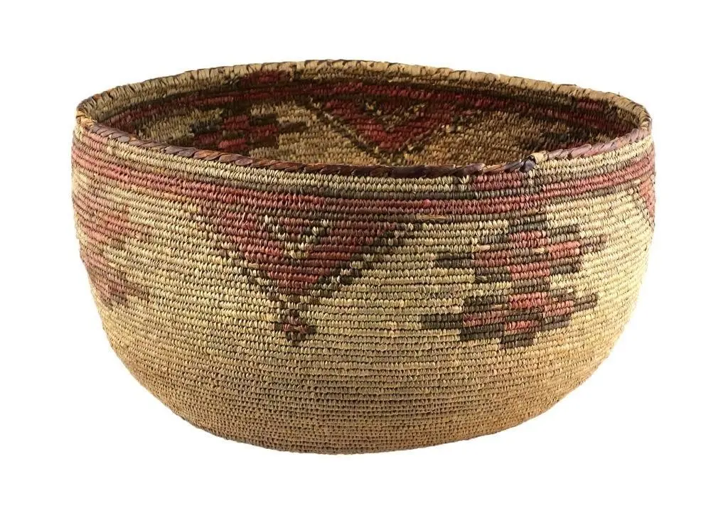 Native American Woven Feast Basket Maidu Yokuts