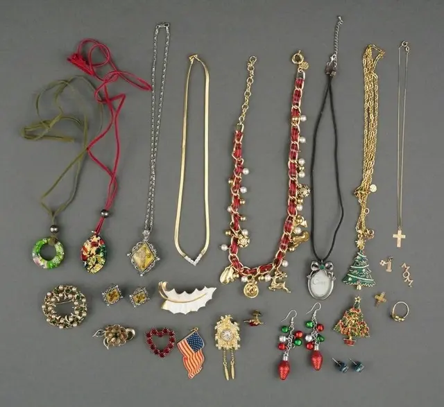 Assortment of Christmas and Religious Jewelry