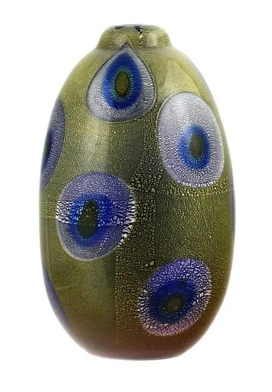 Vintage Japanese Kamei Osaka Art Glass Bud Vase