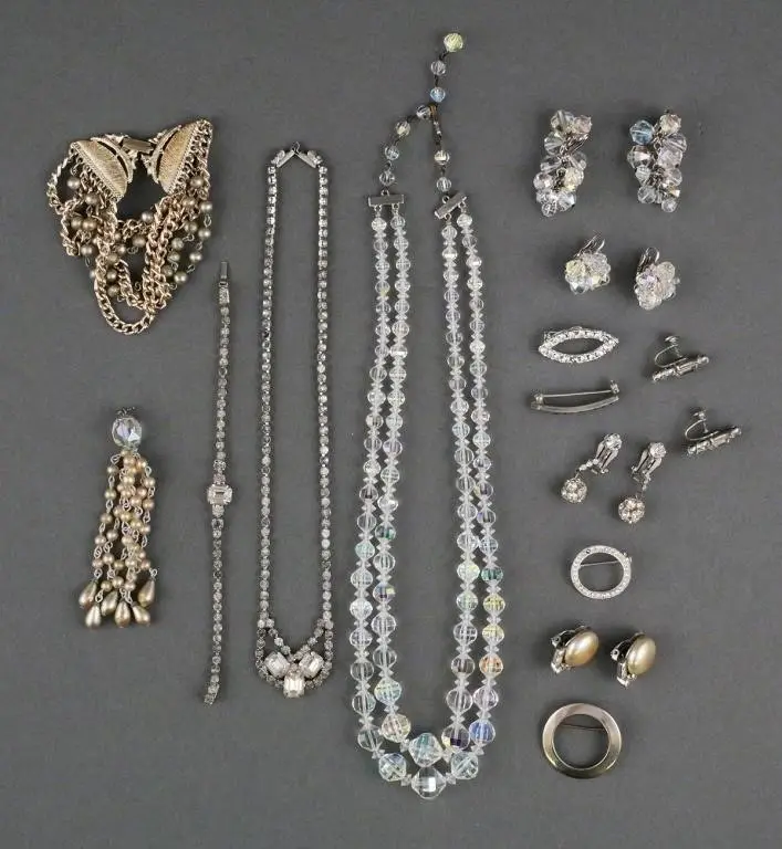 Vintage Silver-tone Brooch and Earring Lot