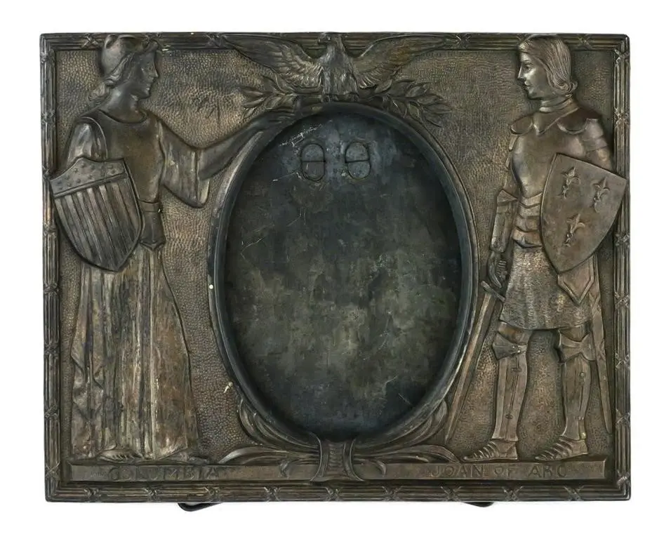 Antique Columbia & Joan of Arc Patriotic Frame