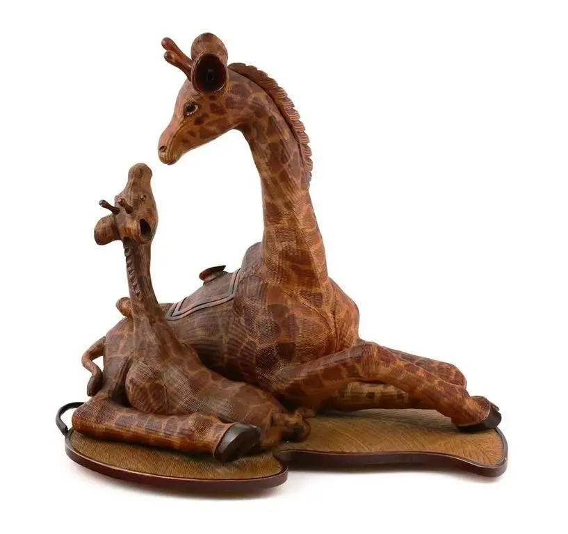 Woven Giraffe Sculpture Hidden Basket