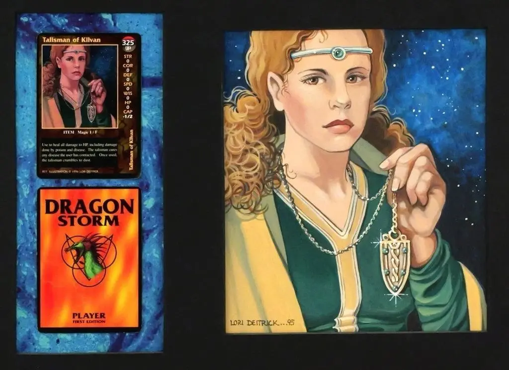 Lori Detrick 1995 Dragon Storm Original Art
