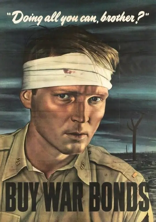 WWII War Bond Poster, Doing All You Can, Brother