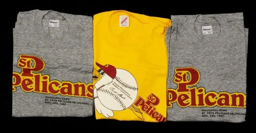 (3) Vintage St. Pete Pelicans Baseball T-Shirts