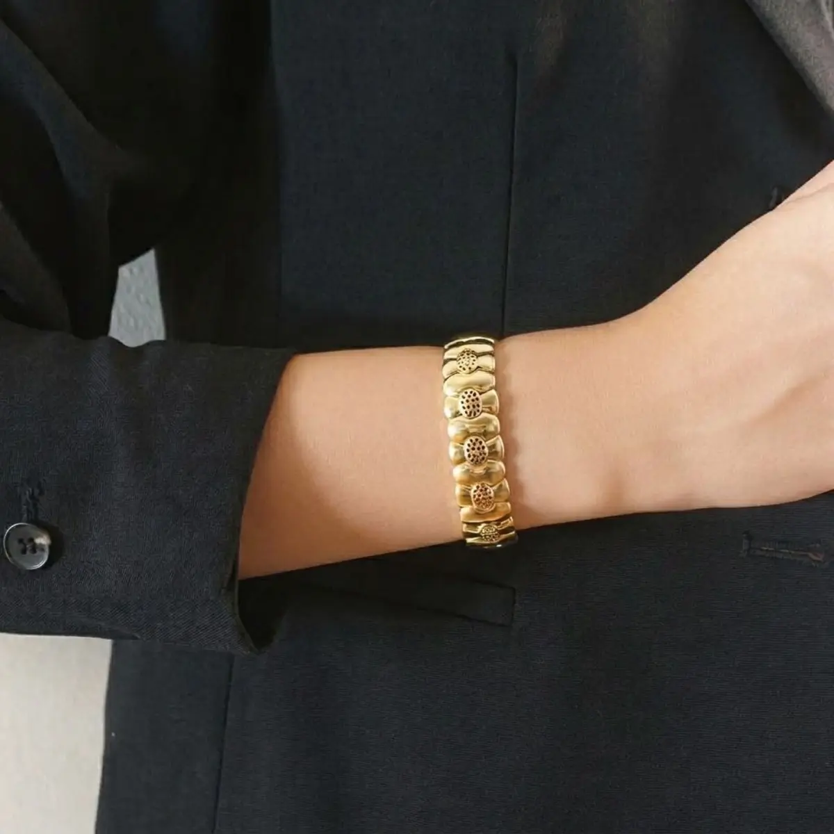 Bracelet jonc en or jaune 18K (750/oo)