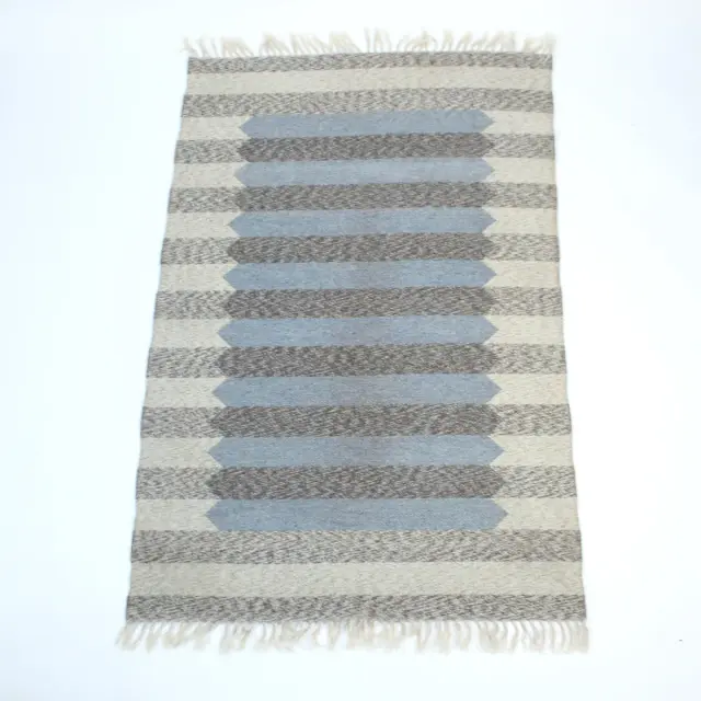 Swedish flat weave Röllakan carpet, 1960s