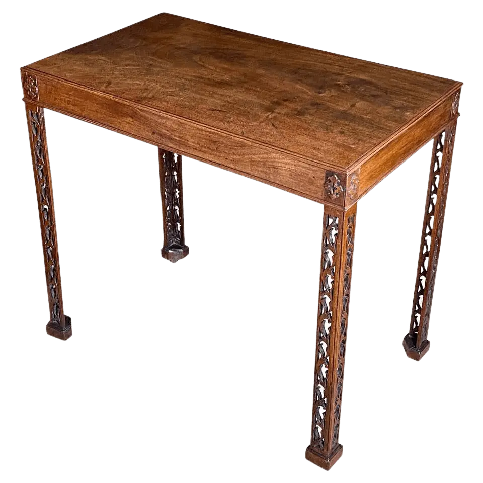 Fine Chippendale period carved silver table, circa 1760