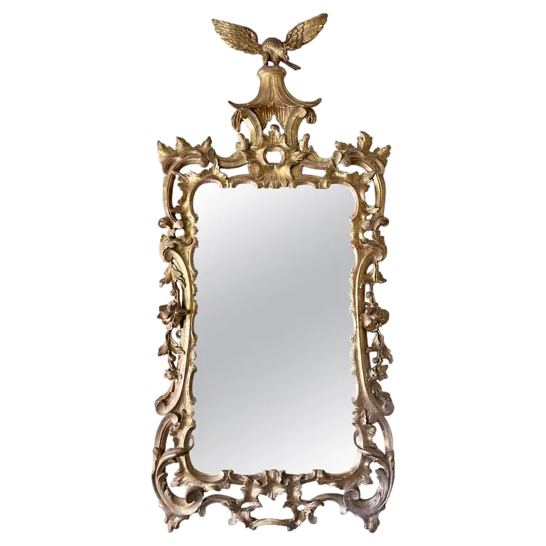 Fine 18th century George III carved giltwood mirror