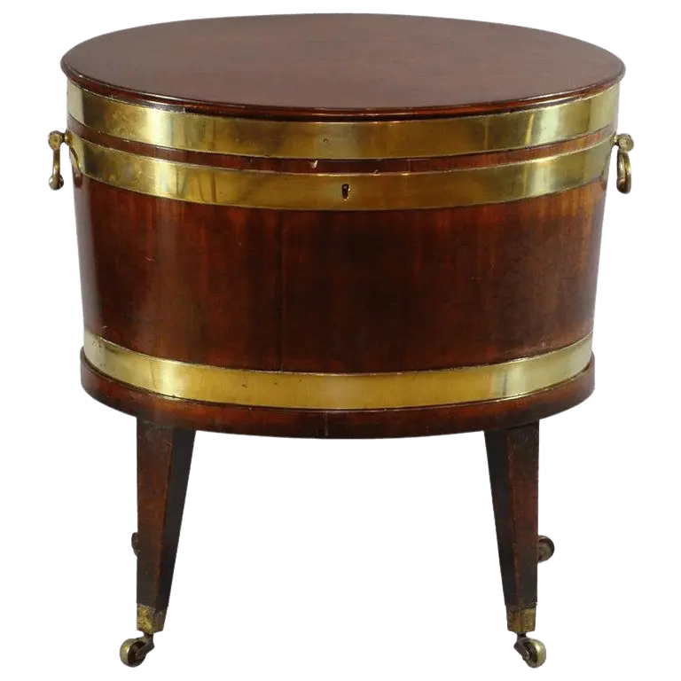 George III period oval mahogany wine cooler