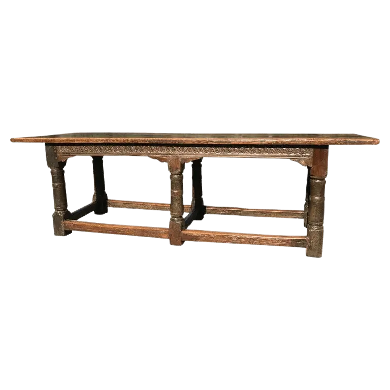 17th century oak refectory table, Charles II period