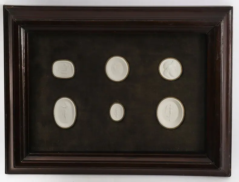 Antique Framed Collection Grand Tour Classical Intaglios Early 19th C