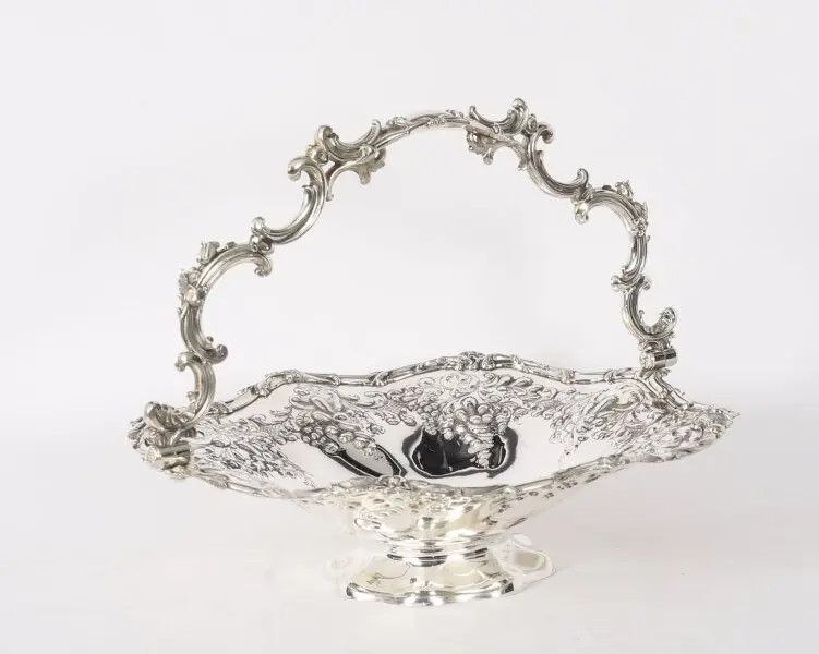 Antique Victorian Silver Plated Fruit Basket Mid19th C