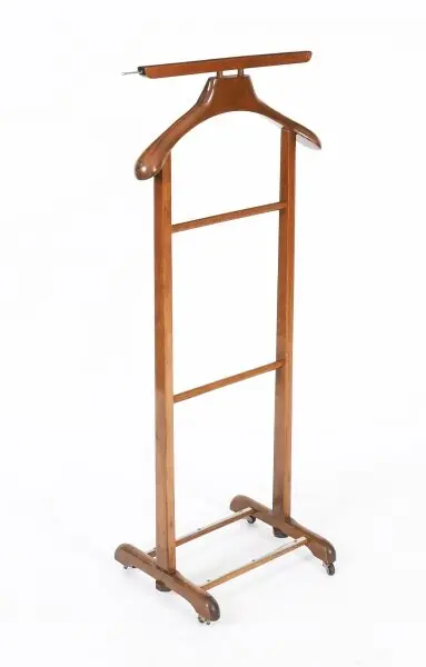 Vintage Edwardian Style Walnut Valet Clothes Stand Late 20th C