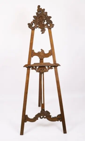 Antique Rococo Revival Walnut Chevalet Artists Easel Circa 1880 19th C