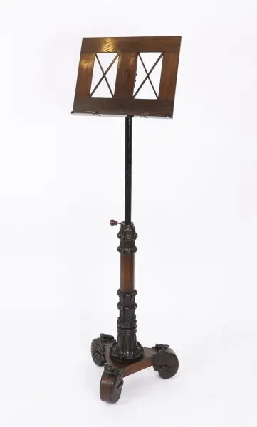 Antique William IV Gonçalo Alves Tripod Music Stand c.1830 19th Century