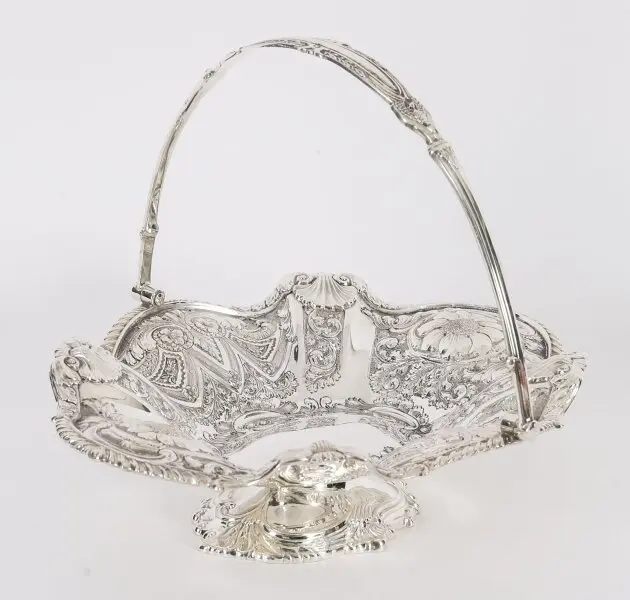 Antique Victorian Silver Plated Fruit Basket George W. Scott & Sons Ltd 19th C