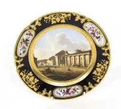 Antique French Porcelain Plate by Pucher Deroche, Paris C1880