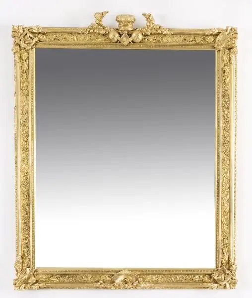 Antique Freemasons Masonic Giltwood Mirror 19th Century 73x59cm