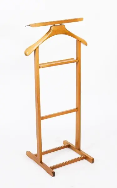 Vintage Edwardian Revival Walnut Valet Clothes Stand Late 20th C