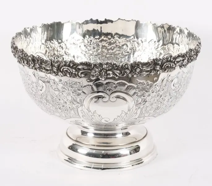 Antique Silver on Copper Wine Cooler by Barker Ellis 20th C