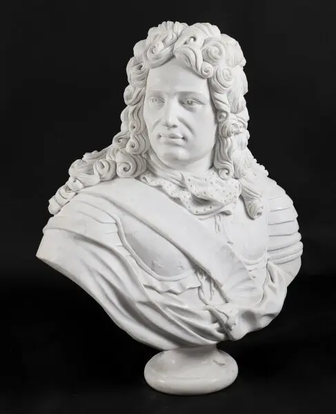 Vintage French Marble Bust of François Louis, Prince of Conti 20th Century