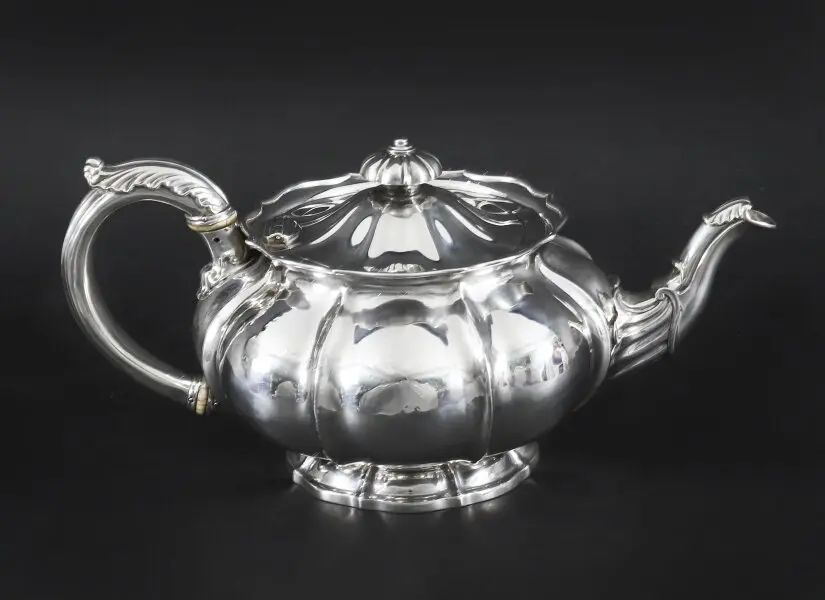 Antique Rare Georgian Sterling Silver Teapot by Paul Storr 1830 19th Century