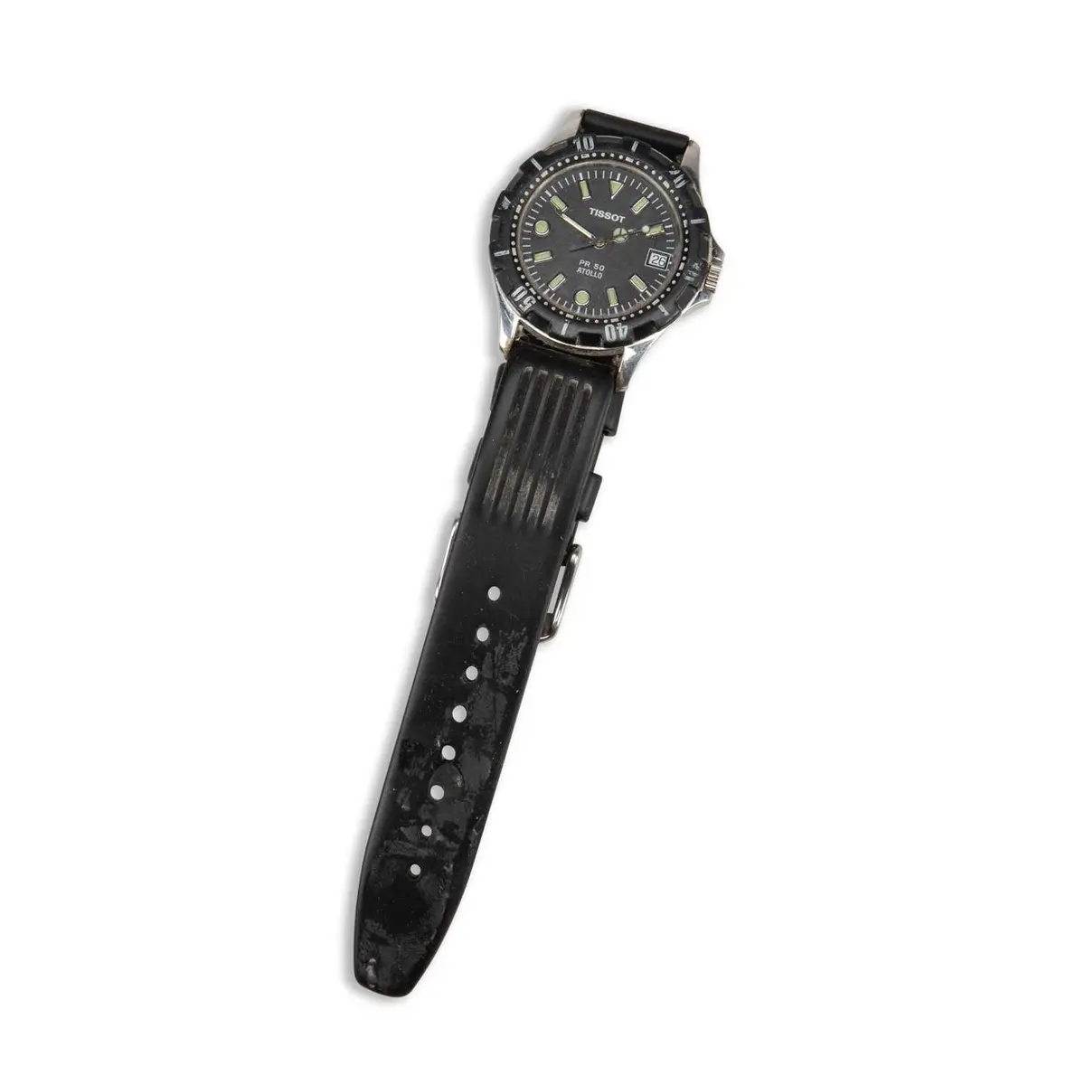 A TISSOT WATCH AND A MATTHEY TISSOT WATCH