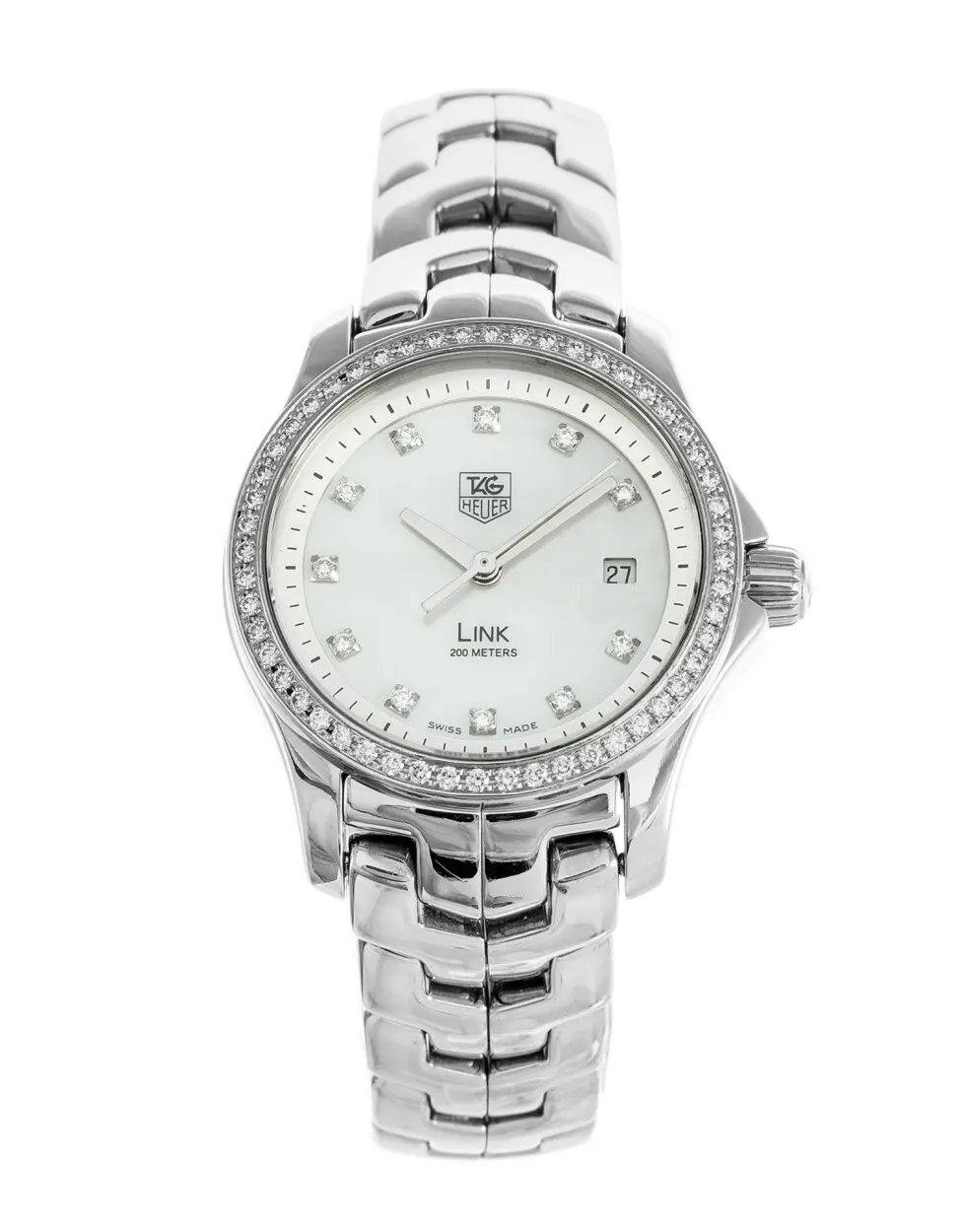 TAG Heuer Link 27.3 mm Diamond Dial And Bezel WJF1319.BA0572 WJF1319.BA0572