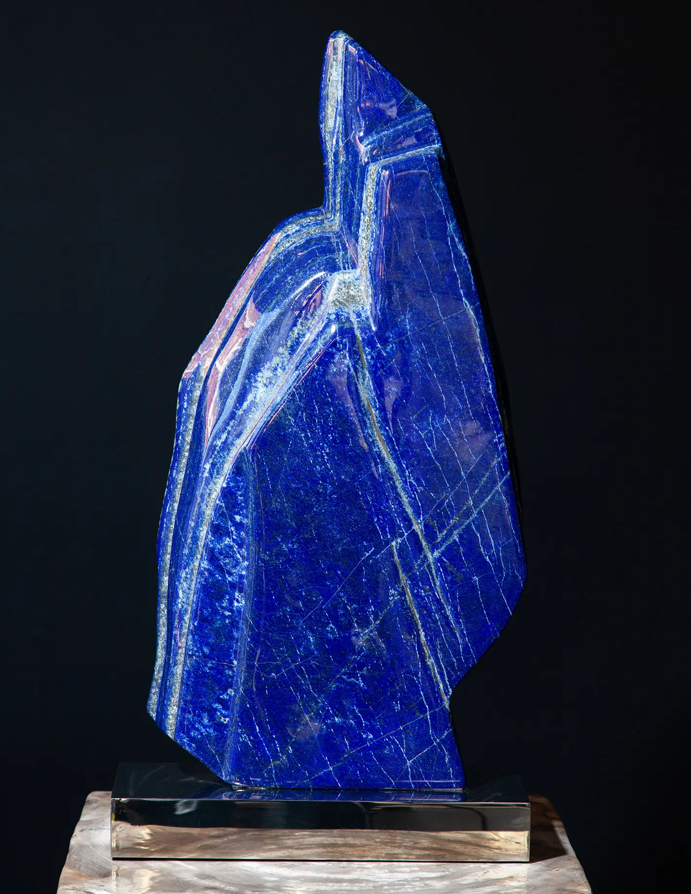 Mounted Lapis Lazuli Polished Freeform