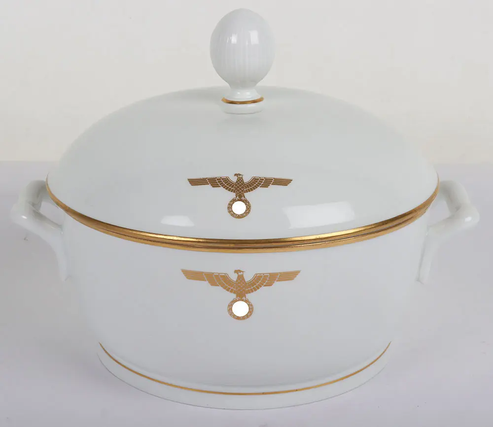 Adolf Hitler Personal Formal Porcelain Tableware from Deutscher Hof, Munich