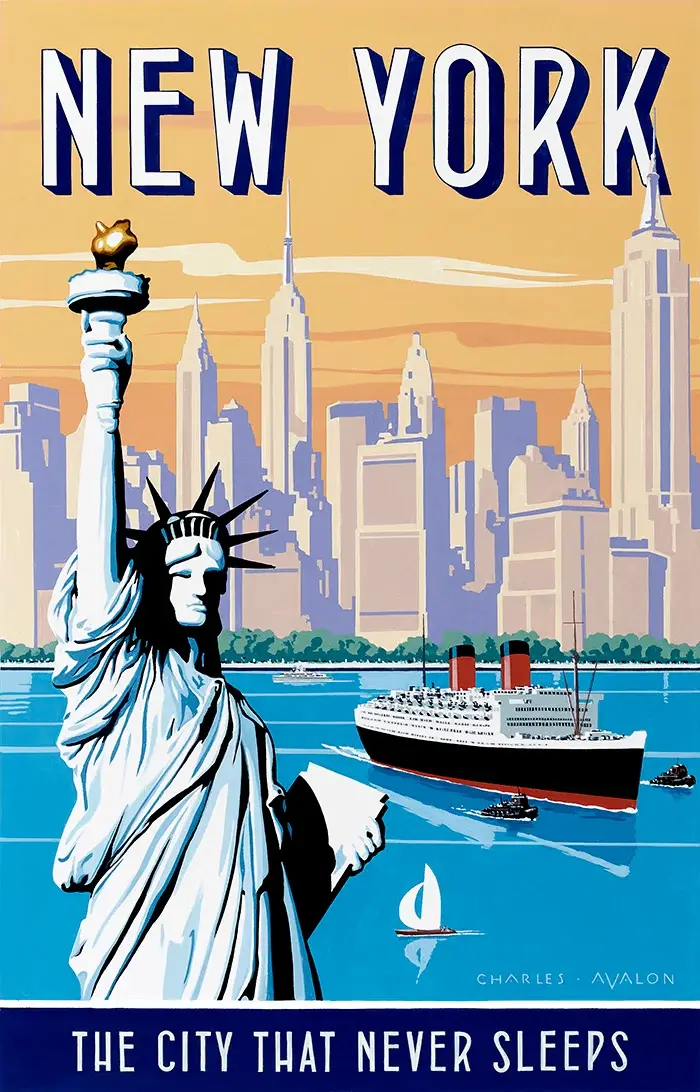 New York - HMS Queen Mary Poster