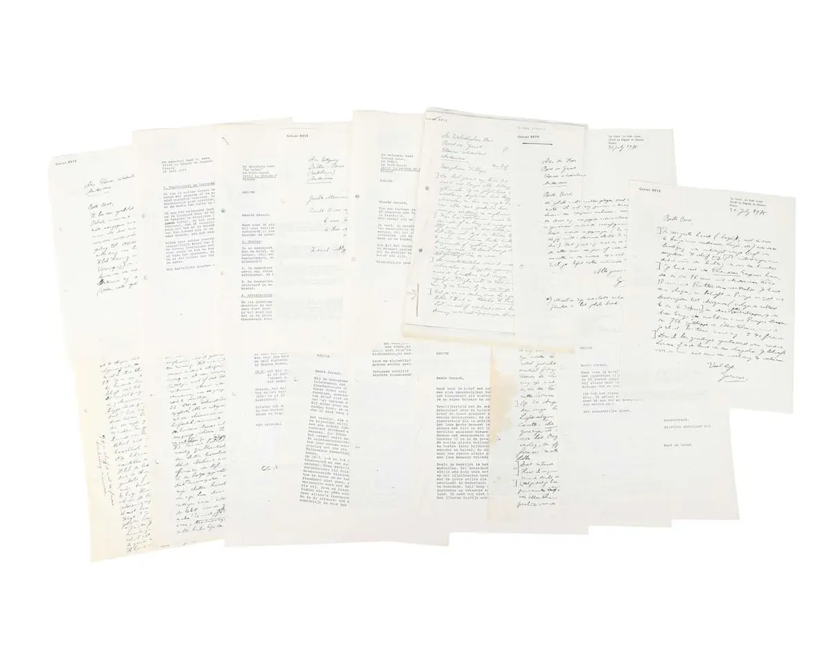 Gerard Reve – 5 original handwritten letters on 6 sheets of paper