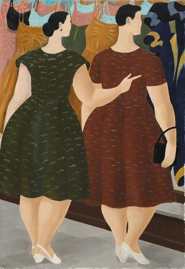 Ferdinand Erfmann (1901–1968), Two women by a shop window