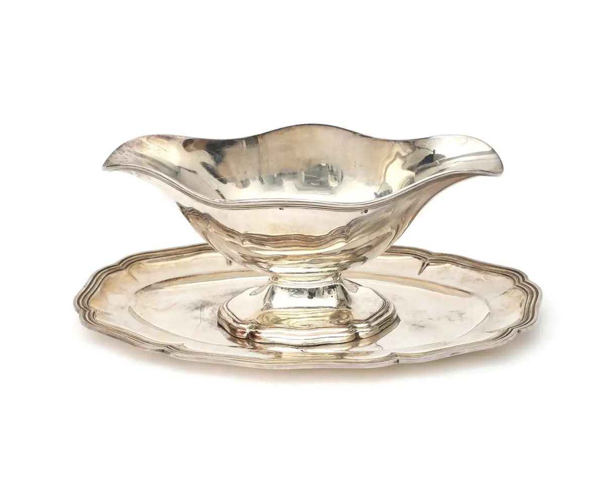 A silver sauce boat, France, first quarter 20th century
