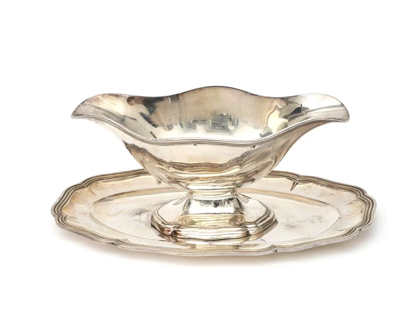 A silver sauce boat, France, first quarter 20th century