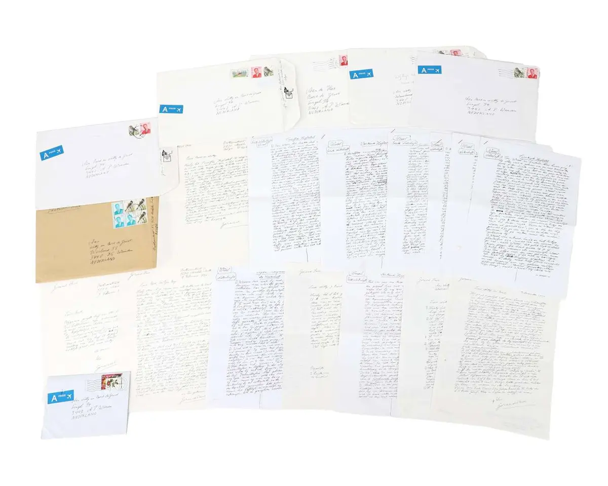 Gerard Reve – 6 original handwritten letters on 6 sheets of paper