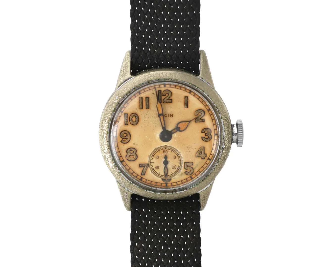 A US Army wristwatch, manufactured by: Elgin, USA, 1940s (Second World War)