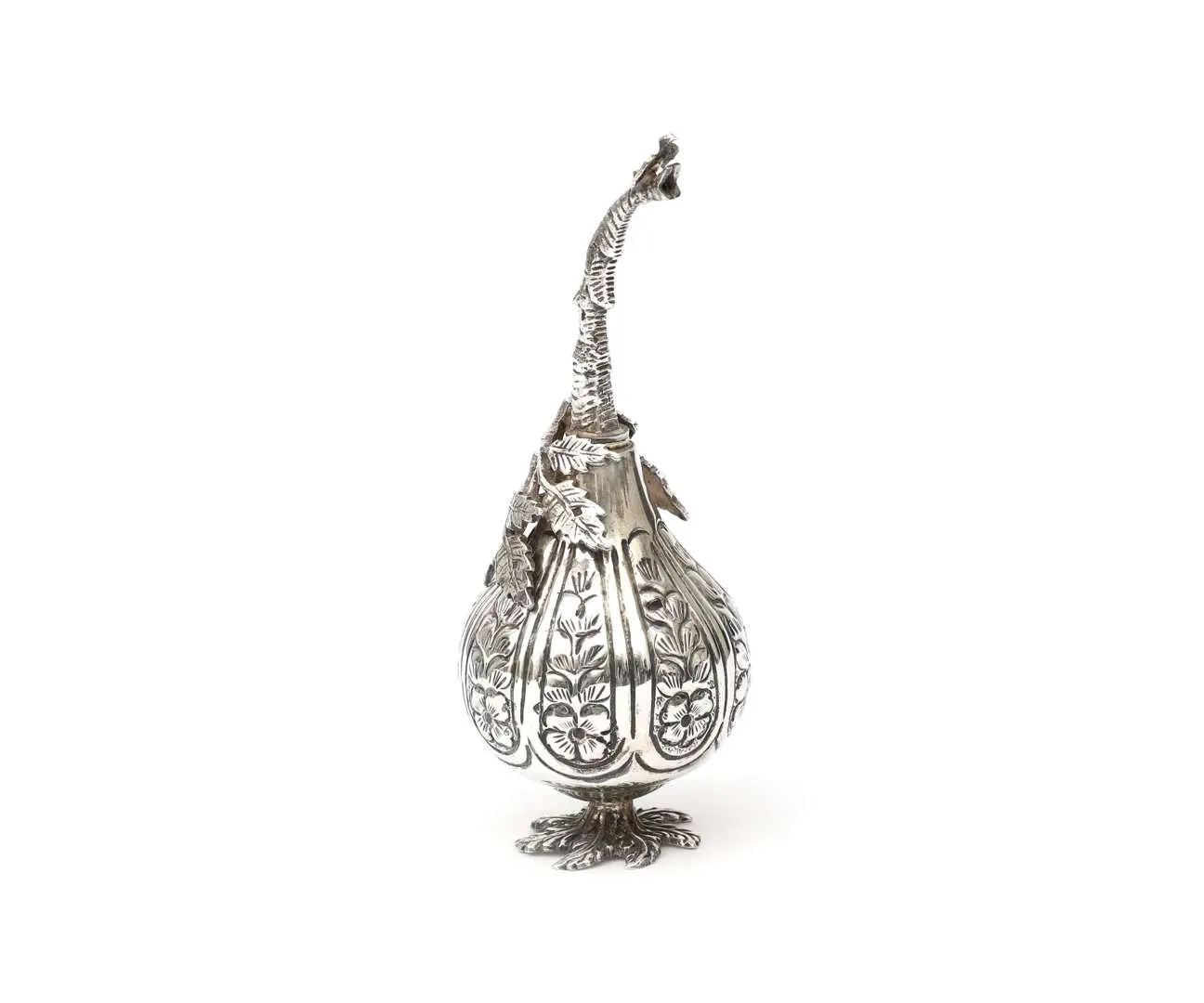 A silver rosewater sprinkler, Egypt, 20th century