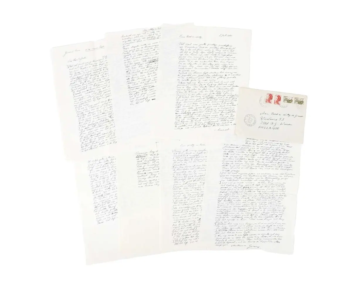 Gerard Reve – 5 original handwritten letters on 7 sheets of paper
