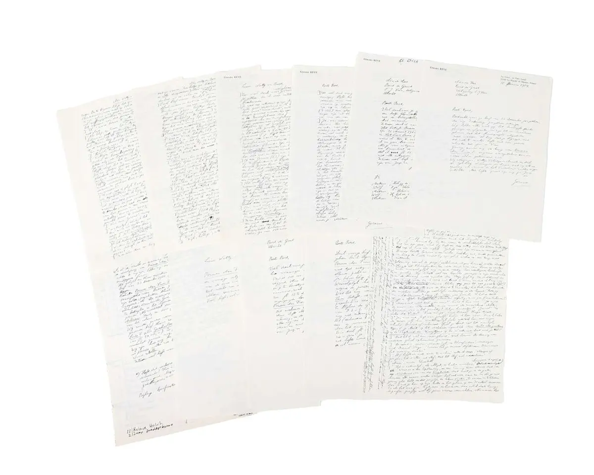 Gerard Reve – 8 original handwritten letters on 11 sheets, written