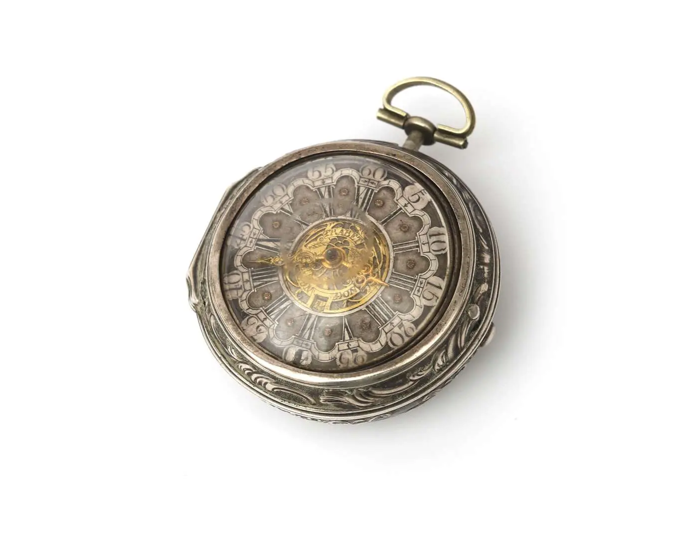 A silver pocket watch, 18th century