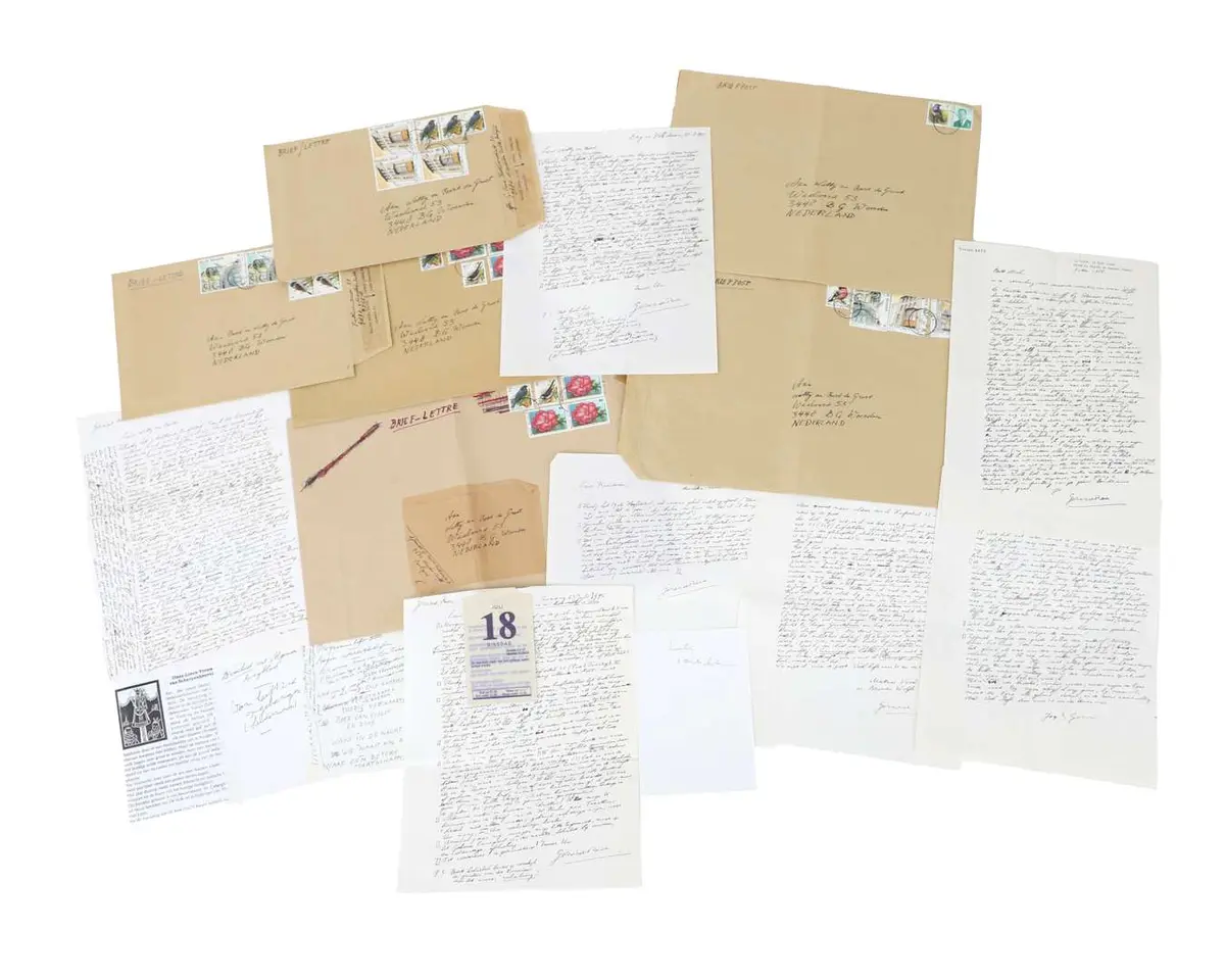 Gerard Reve – 6 original handwritten letters on 6 sheets of paper