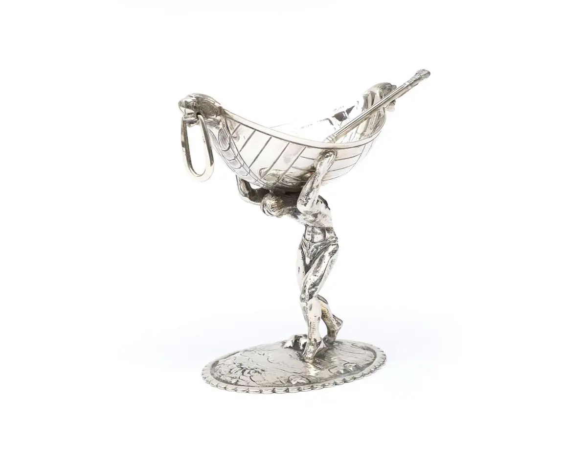 A silver salt cellar, Spain, 20th century