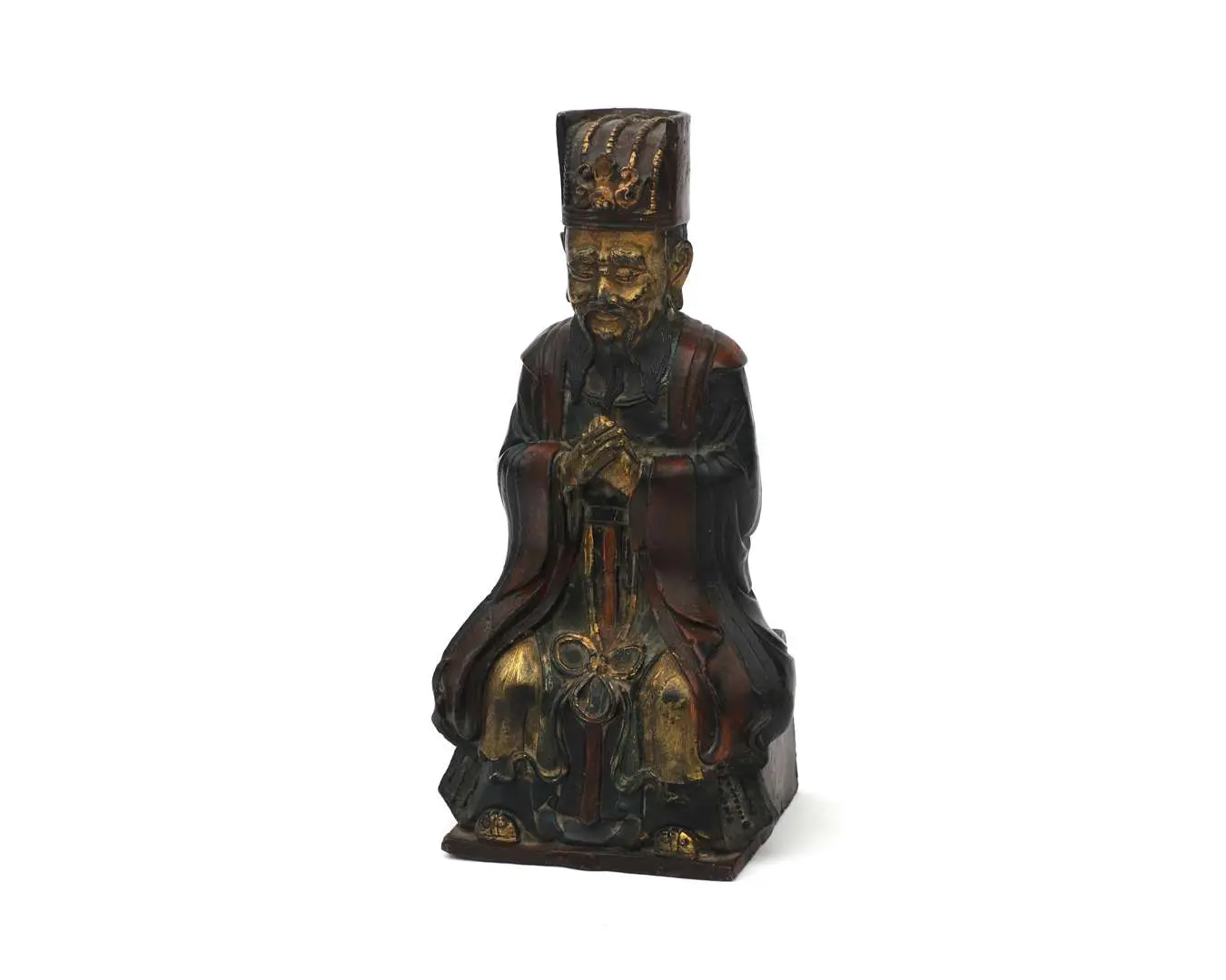 A bronze statue by Wenchang Wang, China, 19th/20th century
